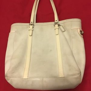 Coach Hampton White leather tote bag
